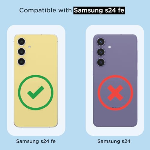 Image of Amazon Basics Back Cover for Samsung Galaxy S24 FE 5G Mag-Safe Shockproof PC + TPU Protective Case Magnetic Support Bumper Case (Transparent Mag-Safe)