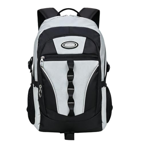 VIDOSCLA Mochila casual para o ensino fundamental para adolescentes e estudantes, mochila de viagem ao ar livre para meninos e meninas, A08# Cinza claro, Large, Mochilas Daypack
