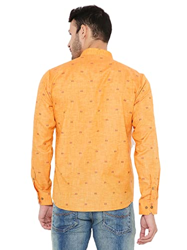 Image of Maharaja Linen Regular Short Kurta with Ful Sleeves for Men