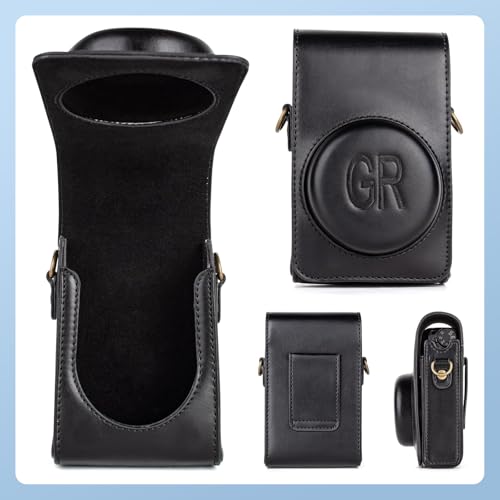 Funda de PU para cámara Ricoh GR IV con correa ajustable miniatura 6