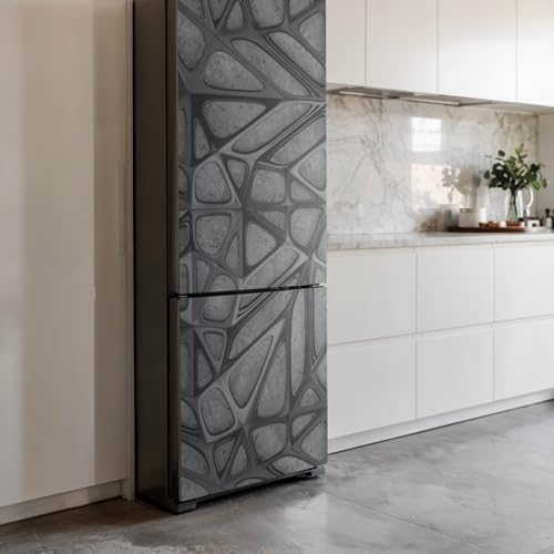 Vinilo para nevera 60x205 cm con efecto 3D abstracto y acabado lavable 4