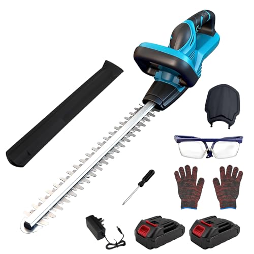 Akku-Heckenschere, 2-in-1 Elektrisch Heckenschere mit 2X 18V...