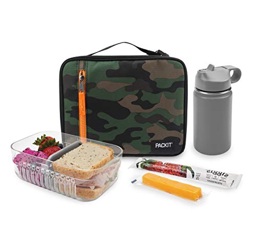 PackIt Freezable Classic Lunch Box, Camo, Built with EcoFreeze Technology, Collapsible, Reusable, Zip Closure With Zip Front Pocket and Buckle Handle, Perfect for Lunches by PackIt - Image 5