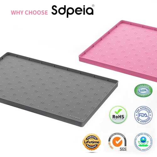 Tapete para debajo del fregadero de silicona de 22x22 pulgadas para proteger mueble de cocina 3