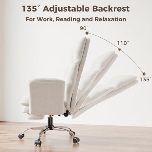 Image of Big and Tall Office Chair, Flip Armrests for Pets & Cross Legged Sitting