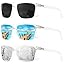 (3 Pack) Clear Frame|black/Ice Blue/Silver (3 Pack) Clear Frame|black/Ice Blue/Silver