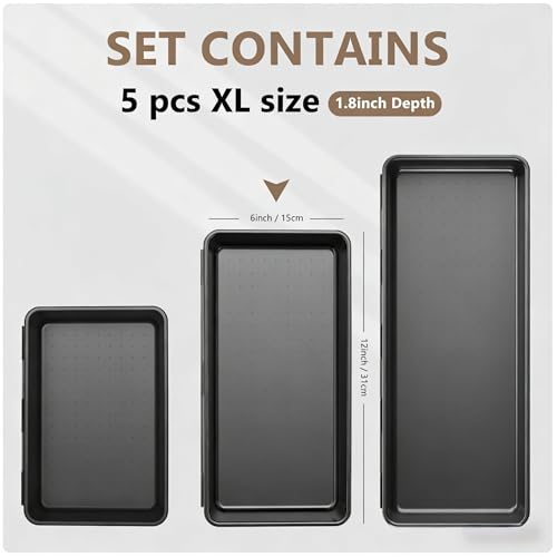 Image of A-LuGei【X-Large Size【5 Pcs】 Tool Box Organizer Tray Divider【Single Size】 Desk Drawer Organizer Bin, Garage Organization and Storage Toolbox for Rolling Tool Chest Cart Cabinet WorkBench Part Widget