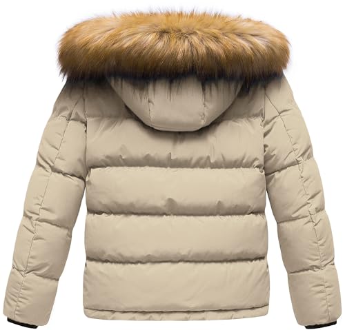 Image of CREATMO US Boy's Water Resistant Winter Coats Warm Fleece Lined Outwear Windbreaker Ski Jacket