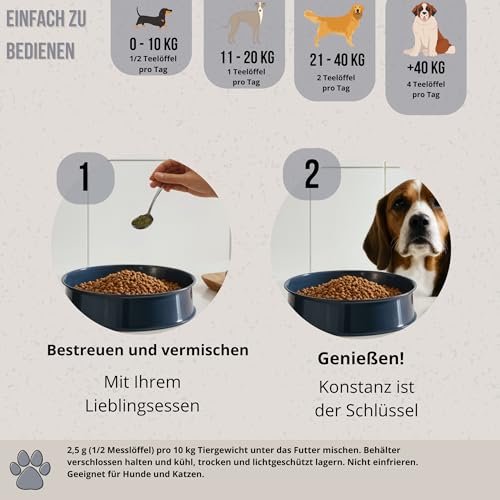 Movecare + Chondroprotektor für Hunde, 300 g, Gelenkpulver für Hunde, grüne Muscheln, Glucosamin, Chondroitin und Hyaluronsäure, Kondoprotektoren für Hunde für die Gesundheit des Gelenks