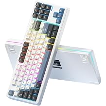 Impact80 Tri-Mode Wireless Mechanical Keyboard,USB-C Wired, Hot-Swappable 87 Keys Gasket Mount, RGB Light Bar, 8000mAh Battery, QMK/VIA Compatible RS8 Keyboard for Windows/Mac Standard Mist