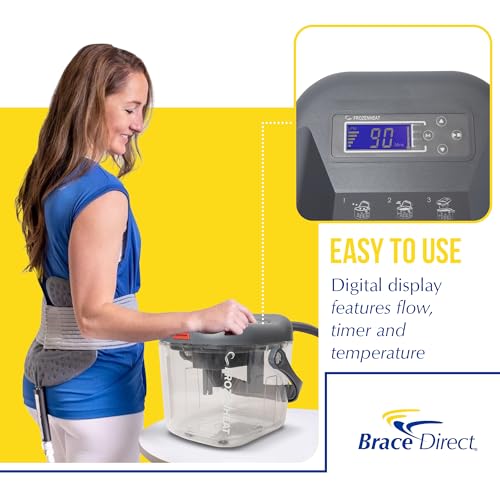 Brace Direct Digital Frozen Heat Hot and Cold Water Therapy Machine with Universal Pad- Pain Relief for Shoulder, Knee, Ankle, Hip and Back- Post Surgery, Arthritis, Joint Pain