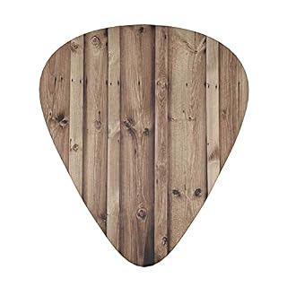 Jeu de 12 médiators de guitare en grain de bois pour guitare acoustique, guitare électrique, contrebasse, ukulélé - Les Beatles, Paul McCartney, John Lennon, RIngo Starr, George Harrison