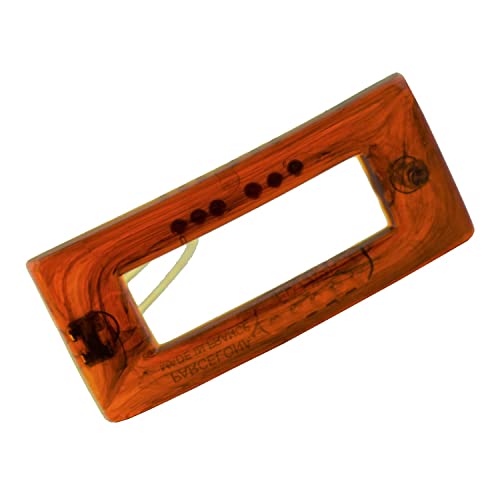 Parcelona French Rectangle Cut Out Brown Small 1 3/4" Celluloid Acetate No Slip Grip Tige Boule Clasp Set Of 2 Side Slide In Snap Hair Clip Barrettes For Girls And Women, Made In France #TOP3