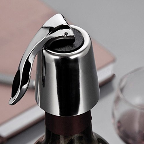 Stainless Steel Reusable Vacuum Sealed Red Wine Bottle Stopper Cap Plug P31 Amazon.in Home