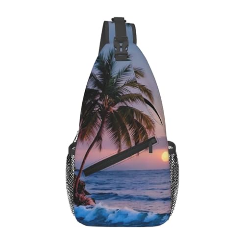 Sac à bandoulière vagues de palmier pour vos sorties urbaines et balades estivales