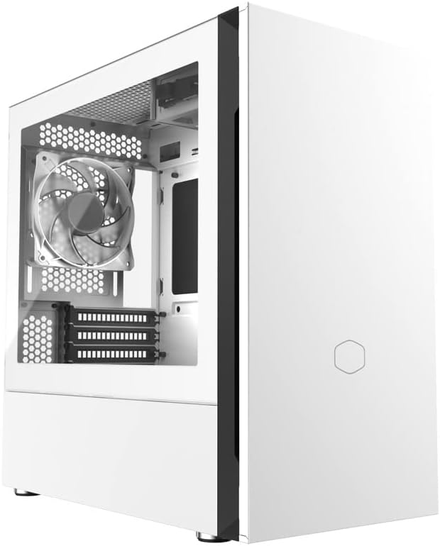 Cooler Master Silencio S400 White 静音設計 Micro-ATX PCケース 強化ガラスパネルモデル