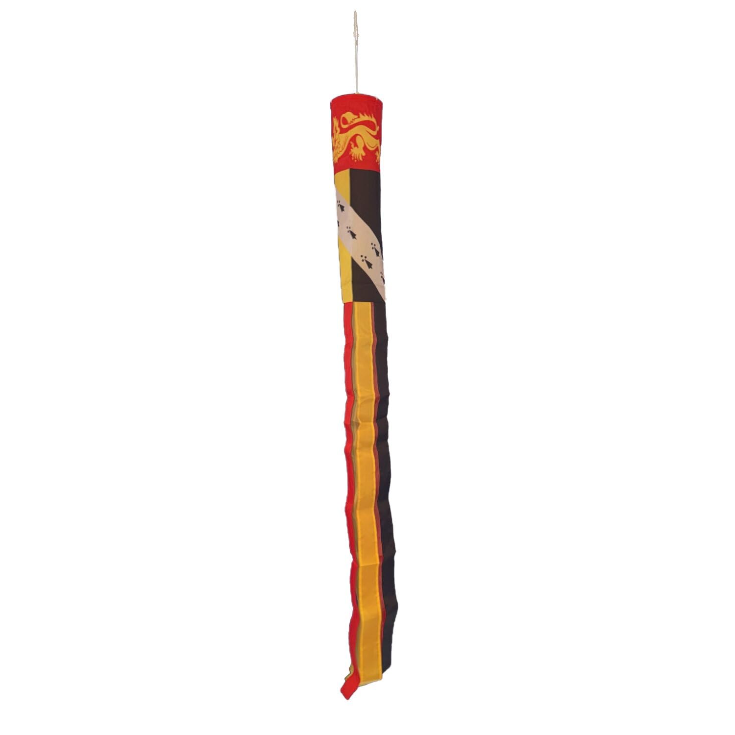 Flagtex Norfolk Windsock 150cm x 30cm Premium Polyester Garden Wind Sock | Norfolk County Flag Design Outdoor Pole Display for Home Garden Camping Events