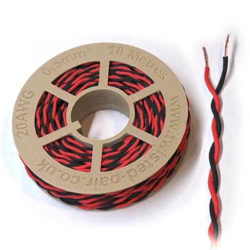 Câble 20 AWG 0,5 mm² rouge et noir 25m haute conductivité