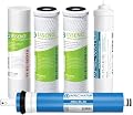 APEC Water Essence Series Complete Replacement Filter Set for ROES-50 Reverse Osmosis System, 5 Stage RO Filter Kit with Sediment Carbon Membrane and Post Carbon Filters, 50 GPD Under Sink RO System