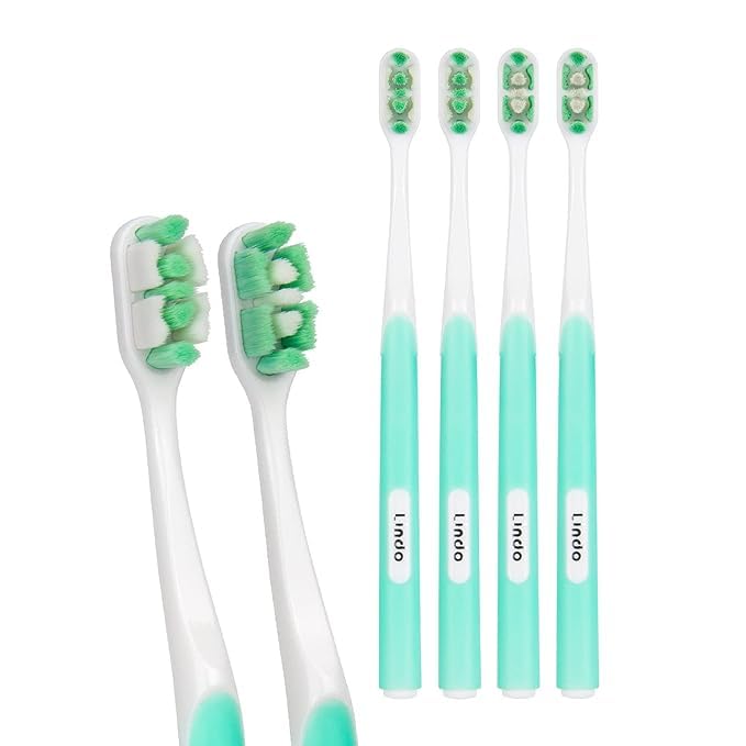 Lindo Ultrafine Toothbrush - for Sensitive Gums and Teeth 12000 Ultra Fine Bristles Soft and Gentle Deep Clean