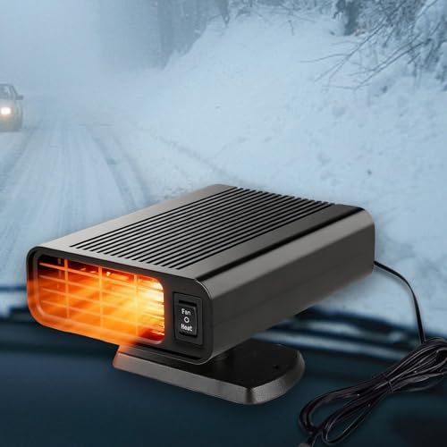 12V 150W Portable Car Heater and Defroster, 360° Windshield Defogger