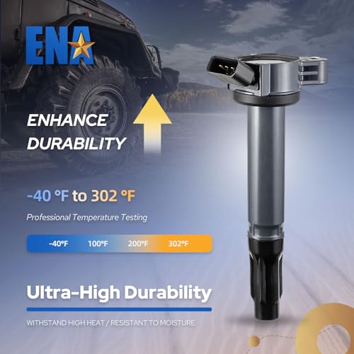ENA Ignition Coil Pack Compatible with Lexus Toyota ES350 GS300 GS350 IS250 IS350 LS460 LX570 RC300 RC350 RX350 Highlander 4Runner Camry Sienna RAV4 Tundra Venza Avalon tC Evora Replacement for UF487