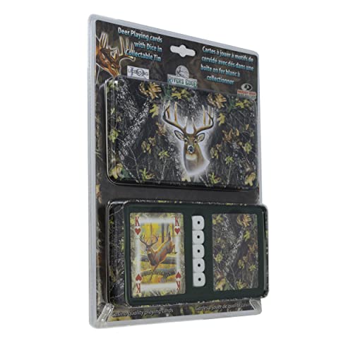 Rivers Edge Products Whitetail Deer naipes y dados miniatura 2