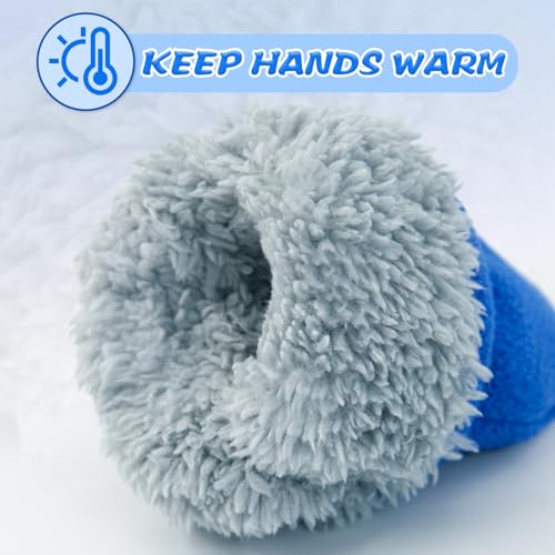 Image of BAVST Baby Toddler Winter Mittens Girls Warm Fleece Lined Gloves Kids Sherpa Lined Mittens for Boys