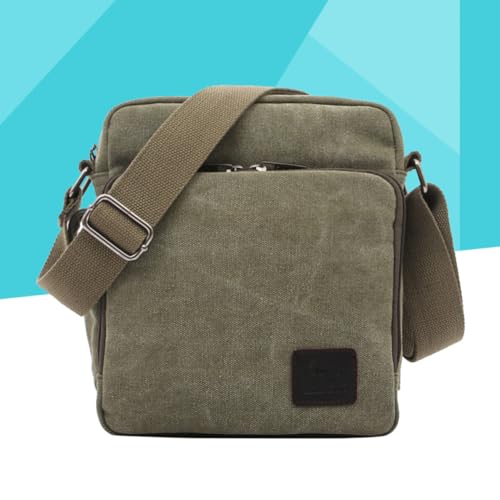 Bolso bandolera de lona resistente con cremallera suave tamaño mediano 3
