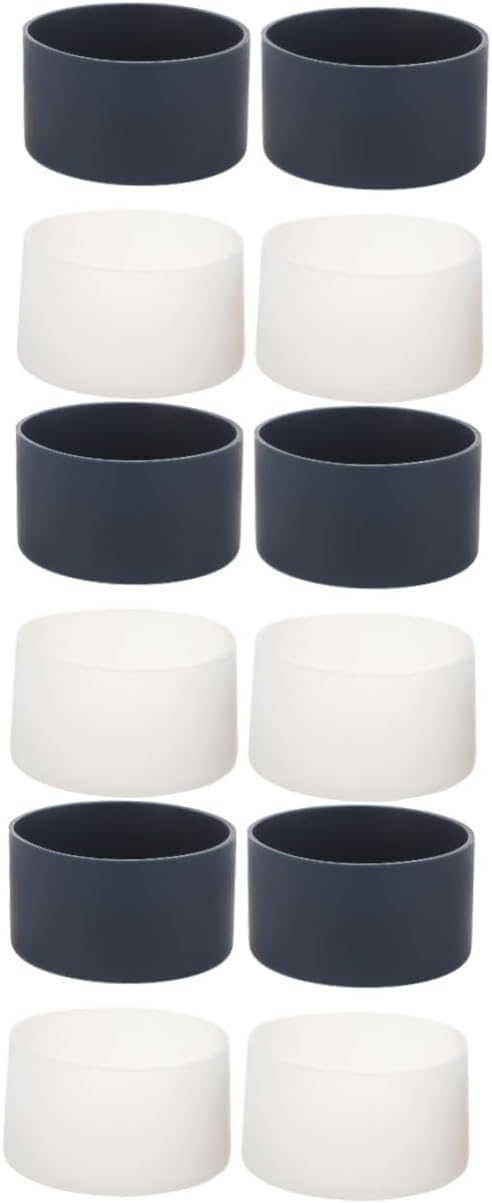 Sosoport 12pcs Silicone Tumbler Boot Insulated Water Bottle Protective Sleeve Non-Slip Base Cover for Bottles Lightweight Portable