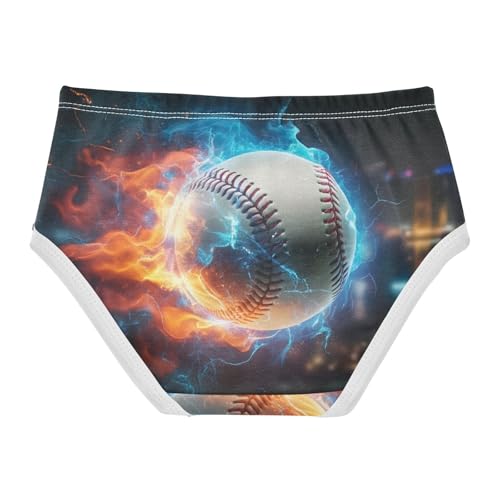 Cotton Girls Underwear Toddler Baseball Blue Red Flames Night Cute Panties Girl Animals Kids Briefs Undies 2t2