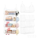 Jautokerdar Organizador colgante de armario de 4 niveles con divisores,