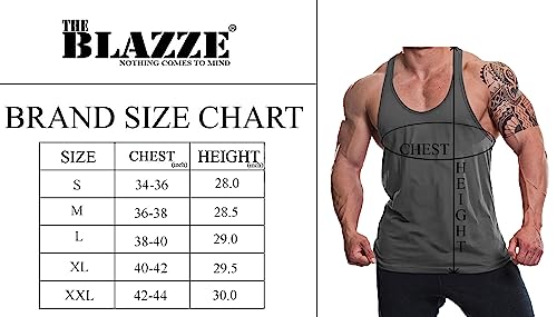 Image of THE BLAZZE Men's Cotton Sleeveless Tank Tops Gym Vest for Mens