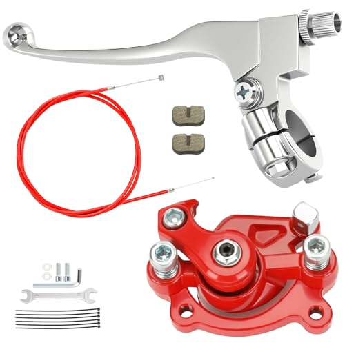 Image of Mini Bike Rear Brake Caliper, Brake Lever Kit Compatible with Monster Mega Moto MMB80 GMB100 Colemen CT100U CC100X Baja DB30 Monster Motovox MBX10 MBX11 Predator 79cc 97cc 100cc Engine Parts