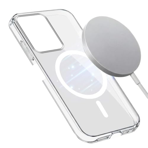 Image of Jkobi Lifetime Anti-Yellow MagSafe Compatible Clear Back Cover Case for Redmi 13C 5G (Sleek Hard Crystal | Shockproof and Camera Protection)