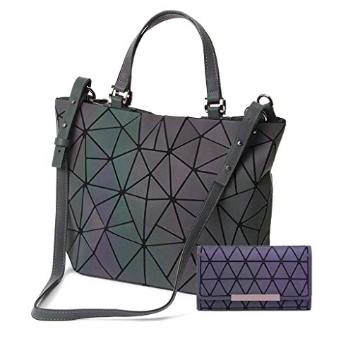 Bolso geométrico reflectante holográfico para mujer miniatura 1