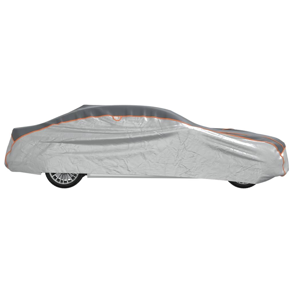 vidaXL Funda Completa Coche Sedan protección al Granizo XXL Gris/Plata, Funda de Coche, Funda de Coche para Exterior, Funda de Coche Impermeable