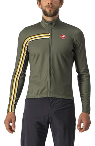 CASTELLI 4522500-075 Unlimited TH Jersey Sweatshirt Homme Military Green/Goldenrod Taille M