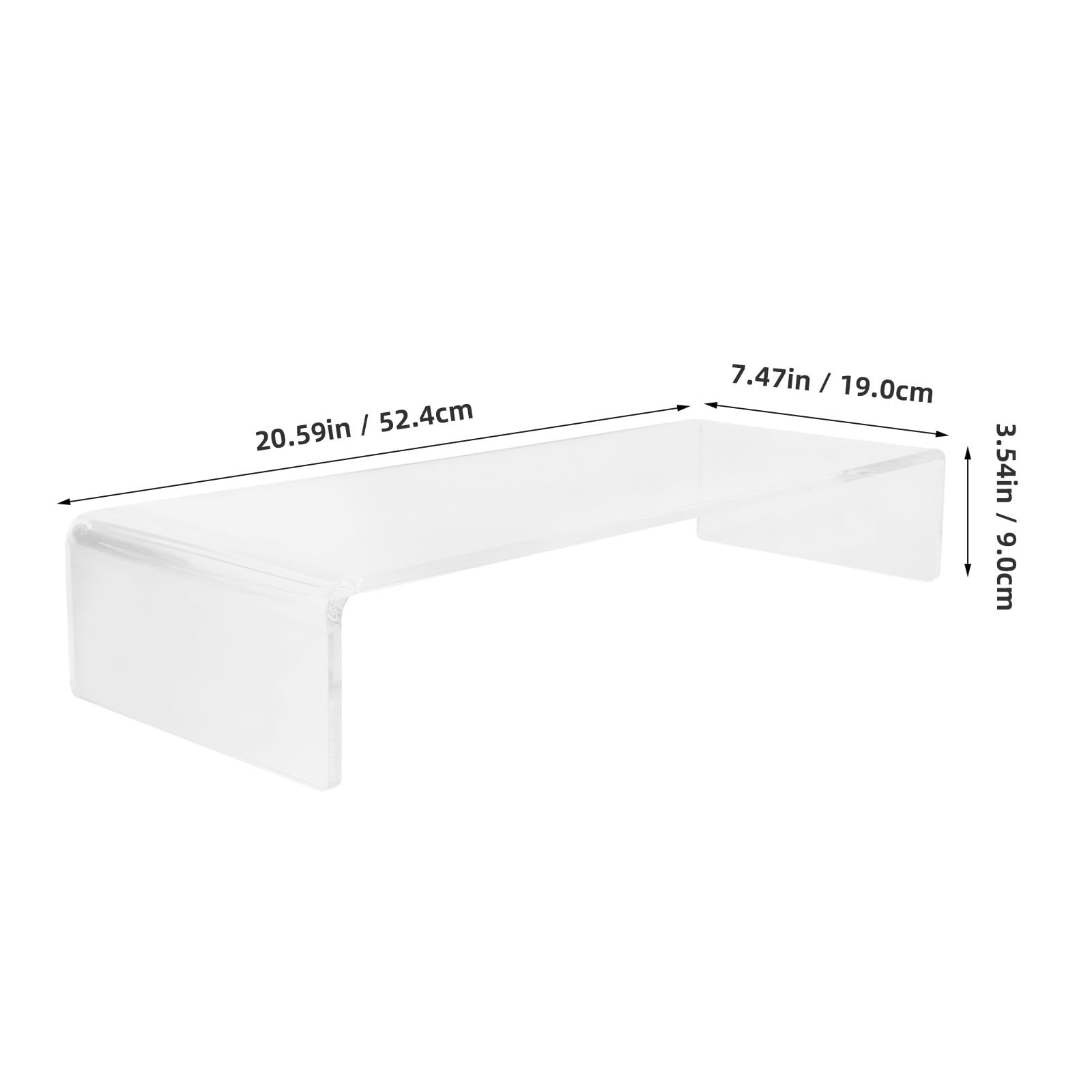 NUOBESTY Supporto per monitor da scrivania trasparente, supporto per computer, vassoio per tastiera, per monitor PC, per TV portatile da scrivania