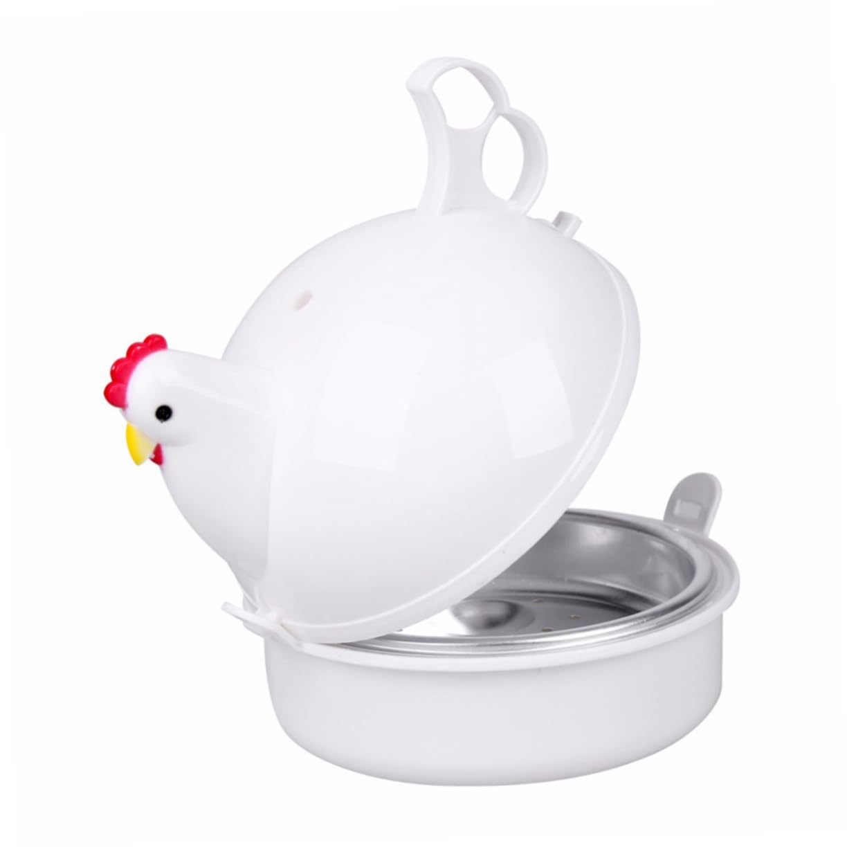 AUTSUPPL Chicken Shape Egg Steamer Poacher Egg Microwave Cooker Easy to Use Kitchen Tool Creative Design for Quick Cooking