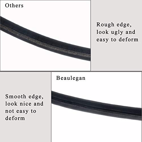 Beaulegan Handbag Leather Handles Replacement 2 Pcs, 60cm Long(Black/Gold), 60Centimeter - Image 4