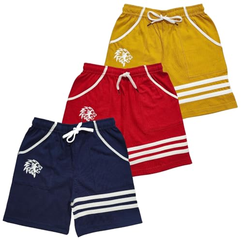 Image of LilBits Boys Pack of 3 Striped Shorts