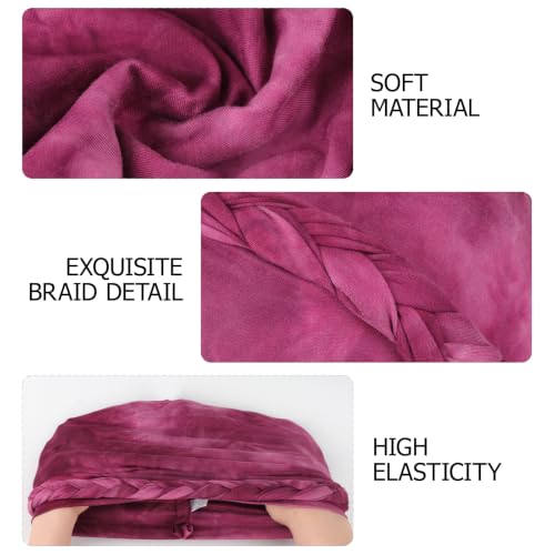 Image of DRESHOW African Women Turban Caps Beanie Twist Headscarf Pre-Tied Twisted Braid Headwraps for Women Chemo Cancer Cap