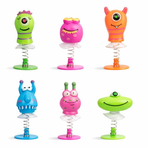 D.A.Y. Republic 6x Monster Jump Ups Bright Illuminous Collectable Fun-Sized Pop-Up Toys Great for Party Bags Favours and as Desk Toys