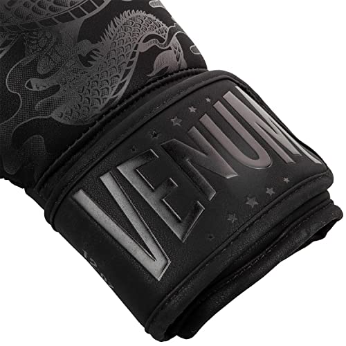 Venum Dragon's Flight Boxing Gloves - Black/Black-14 Oz #TOP4