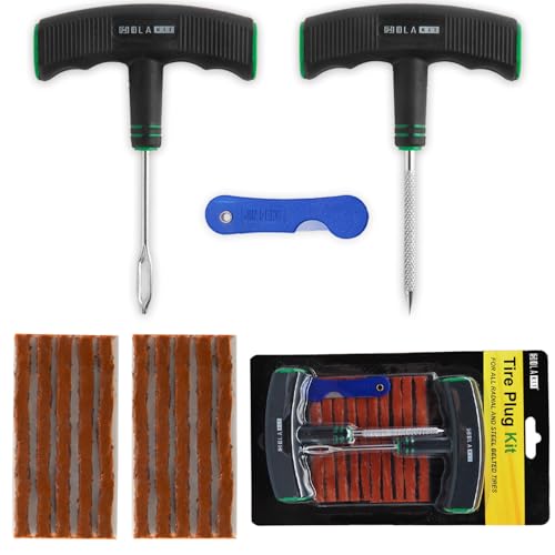 HolaKit Tire Plug Kit, 13PCS Tire Repair Kit with Self-Vulcanizing Plugs,...