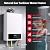 SNDOAS Tankless Water Heater,16L On Demand Water Heater Natural Gas, 4.23 GPM 85,300BTU Instant Hot Water, LED Display, Indoor Installation, 2-3 Point Use for Family Bathroom Kitchen,White