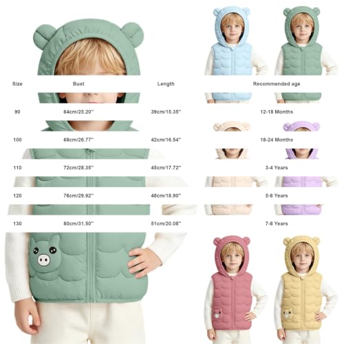 Toddler Puffer Vest Girls Hooded Sleeveless Zipper Down Coat - image 4