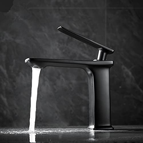 Mitigeur de lavabo de salle de bain noir mat finition luxe Nero