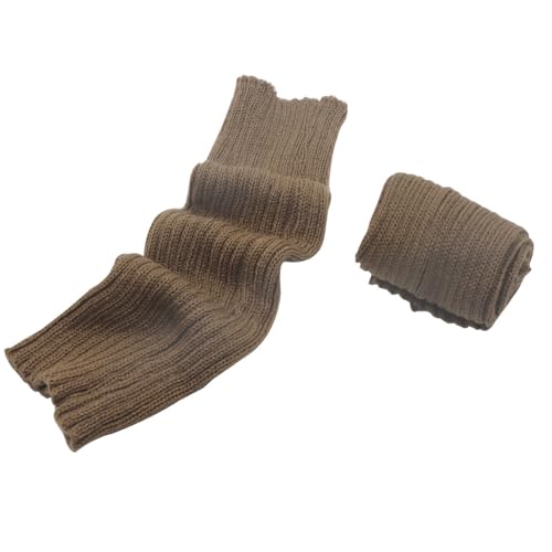 Image of FZBNSRKO Women Girls 80s Knit Leg Warmers Ribbed Long Leg Warmers for Party Sports Accessories